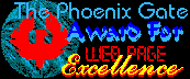 The Phoenix Gate Award for Web Site Excellence